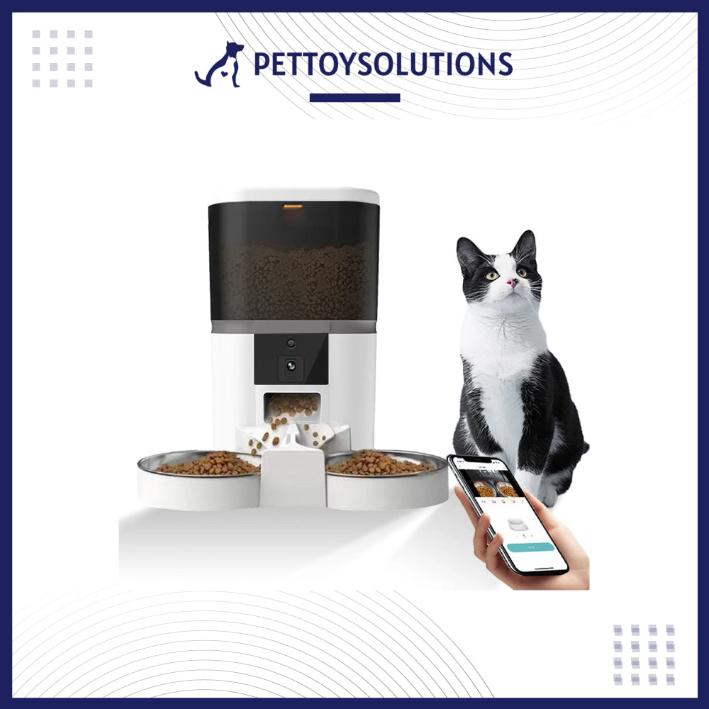 4L Timing Feeder APP Smart Pet Feeder Dog Food Automatic Dispenser with Camera Suitable for Small Cats and Dogs Remote Feeding