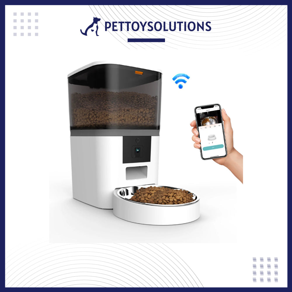 4L Timing Feeder APP Smart Pet Feeder Dog Food Automatic Dispenser with Camera Suitable for Small Cats and Dogs Remote Feeding