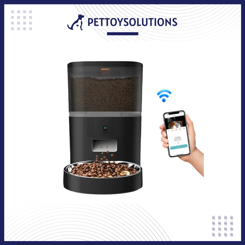 4L Timing Feeder APP Smart Pet Feeder Dog Food Automatic Dispenser with Camera Suitable for Small Cats and Dogs Remote Feeding